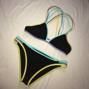 Victoria Secret Strappy Neon Triangle Bikini