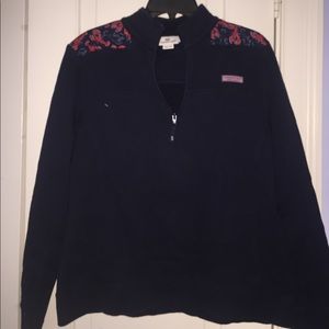 Vineyard Vine's pullover with lobster shoulder.