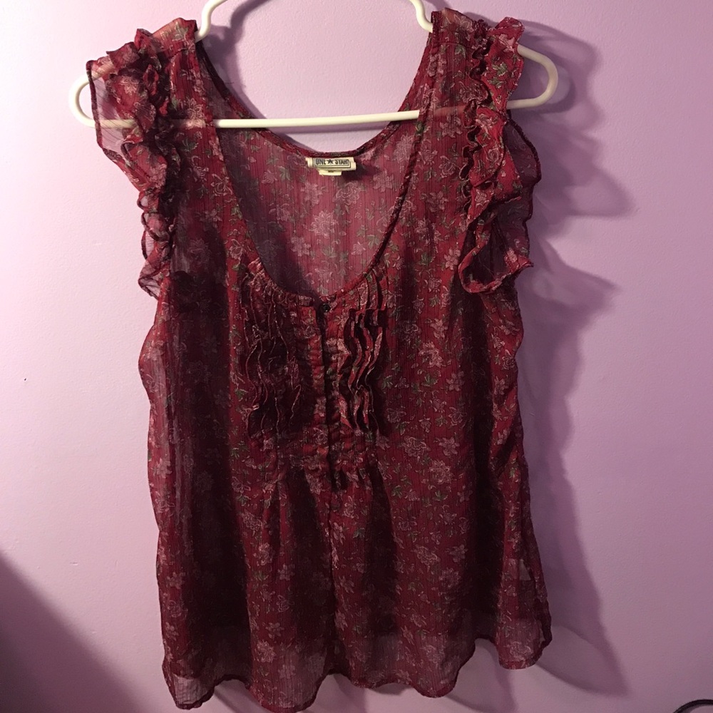 Floral see-through top