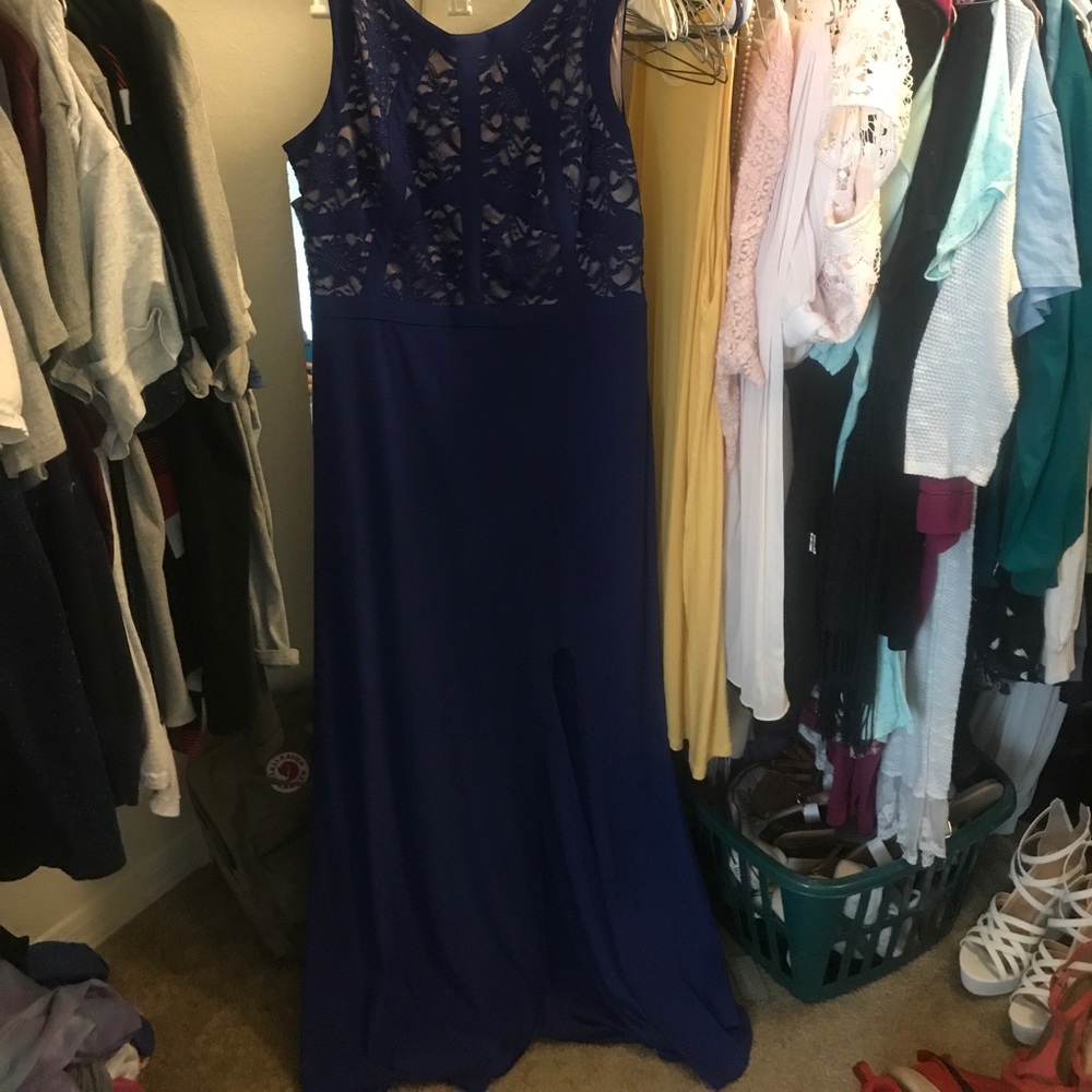 Royal blue prom dress