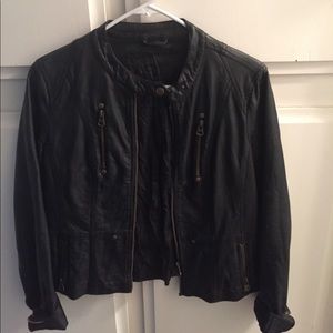Stylish faux leather jacket