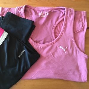 Pink Puma tank with USP fabric technology