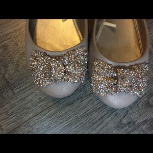 Sparkly Bow Flats