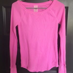 ONE HOUR SALE!!! Pink waffle knit pajama shirt