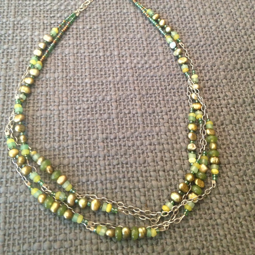 Green beaded necklace