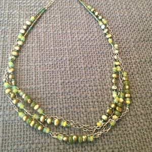 Green beaded necklace