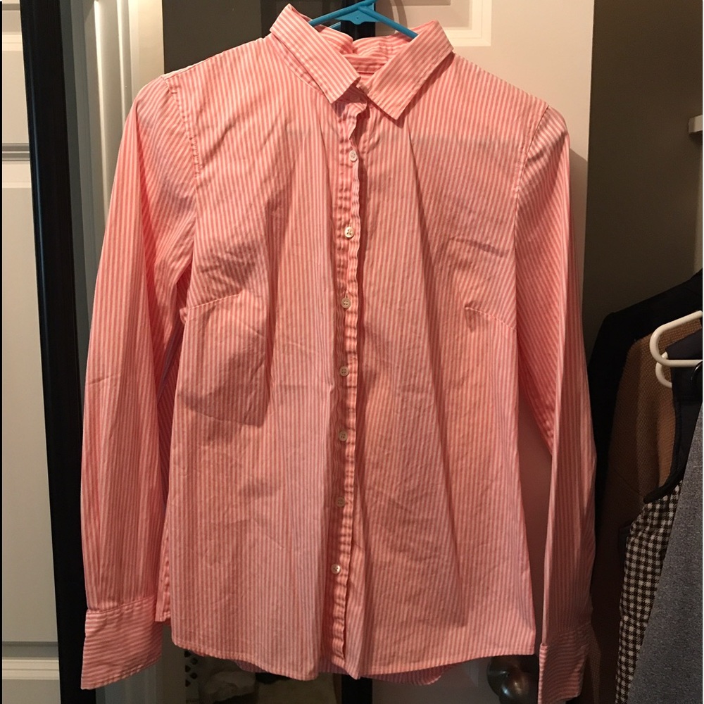 Pink striped button down