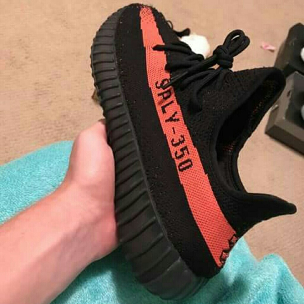Authentic Yeezy Boost 350 V2 "Red Stripe"