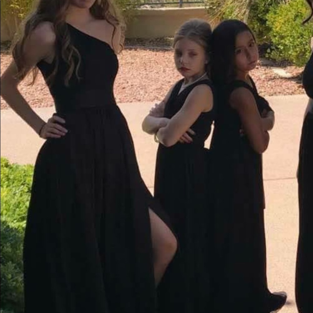 formal black dress | vera wang