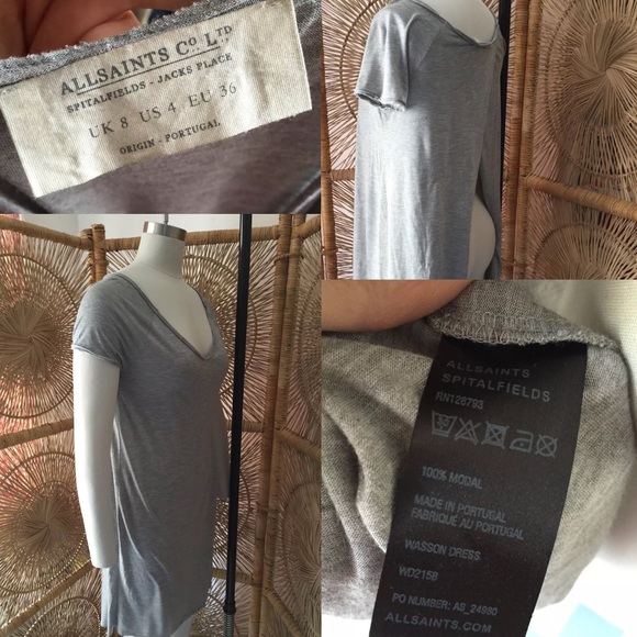 🔸SOLD🔻All Saints Open Back Wasson Dress Top US 4 - Picture 4 of 4