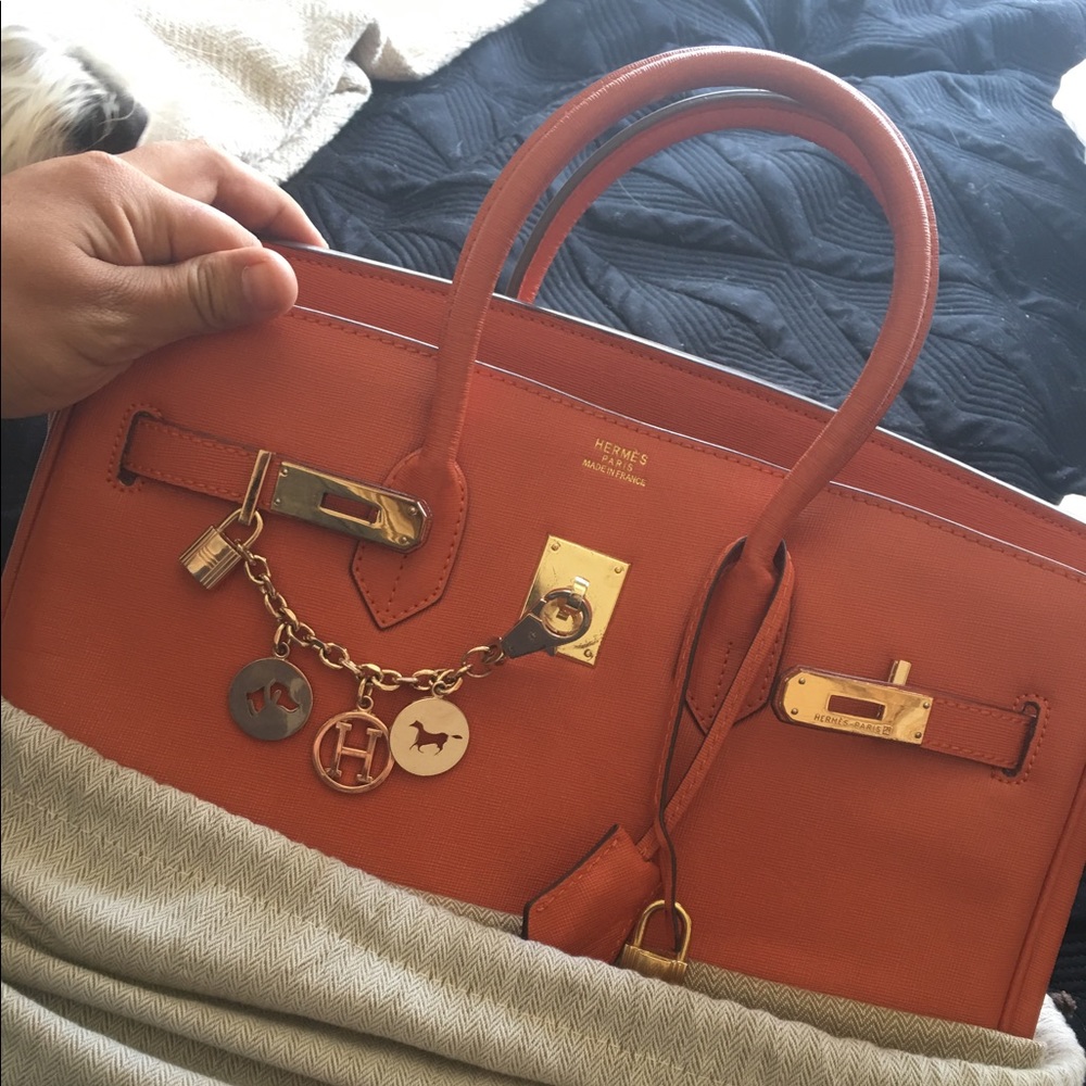 Orange H E R M E S birkin