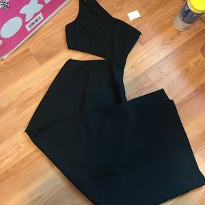 One Shoulder Cutout Maxi Dress NWT