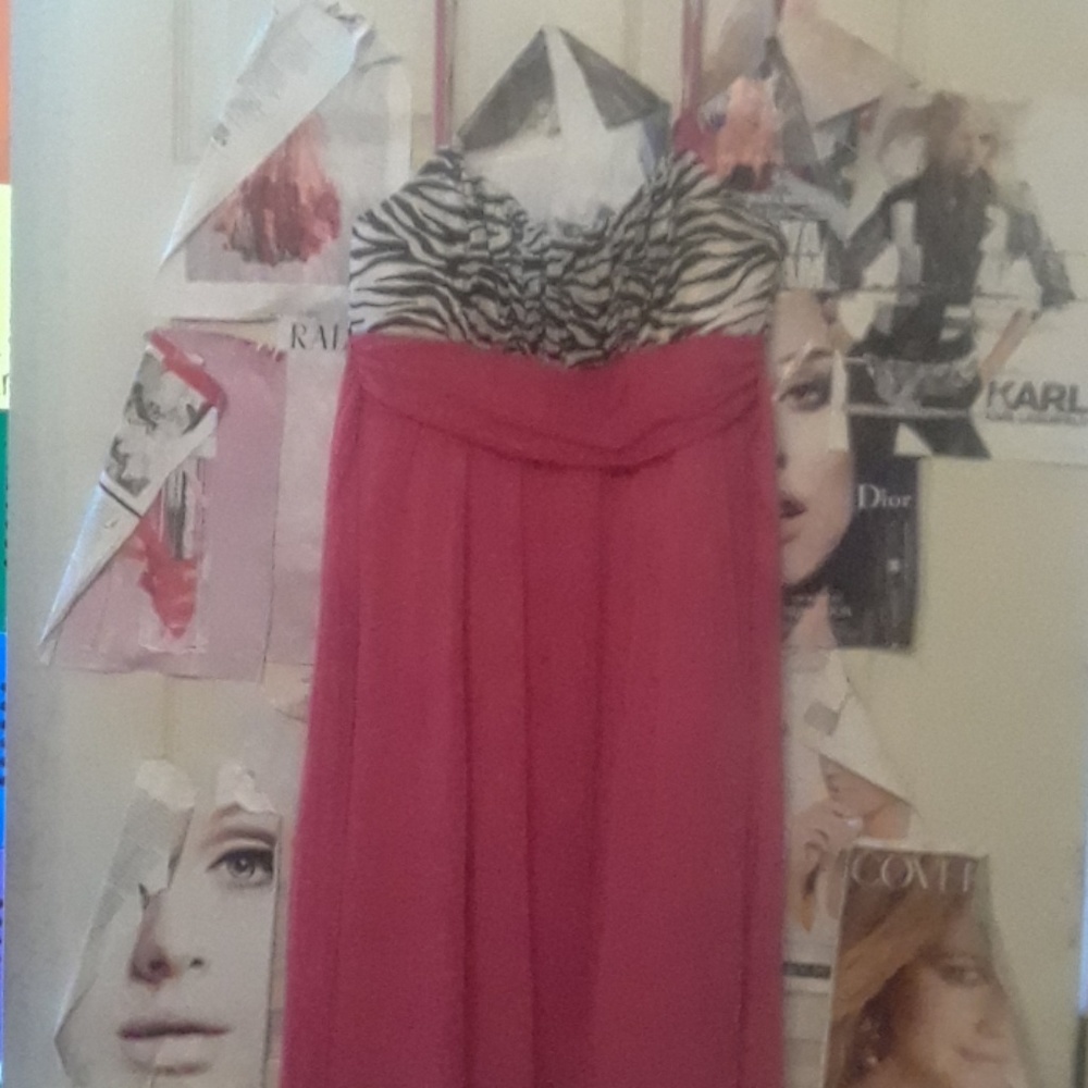 Pink Zebra print dress