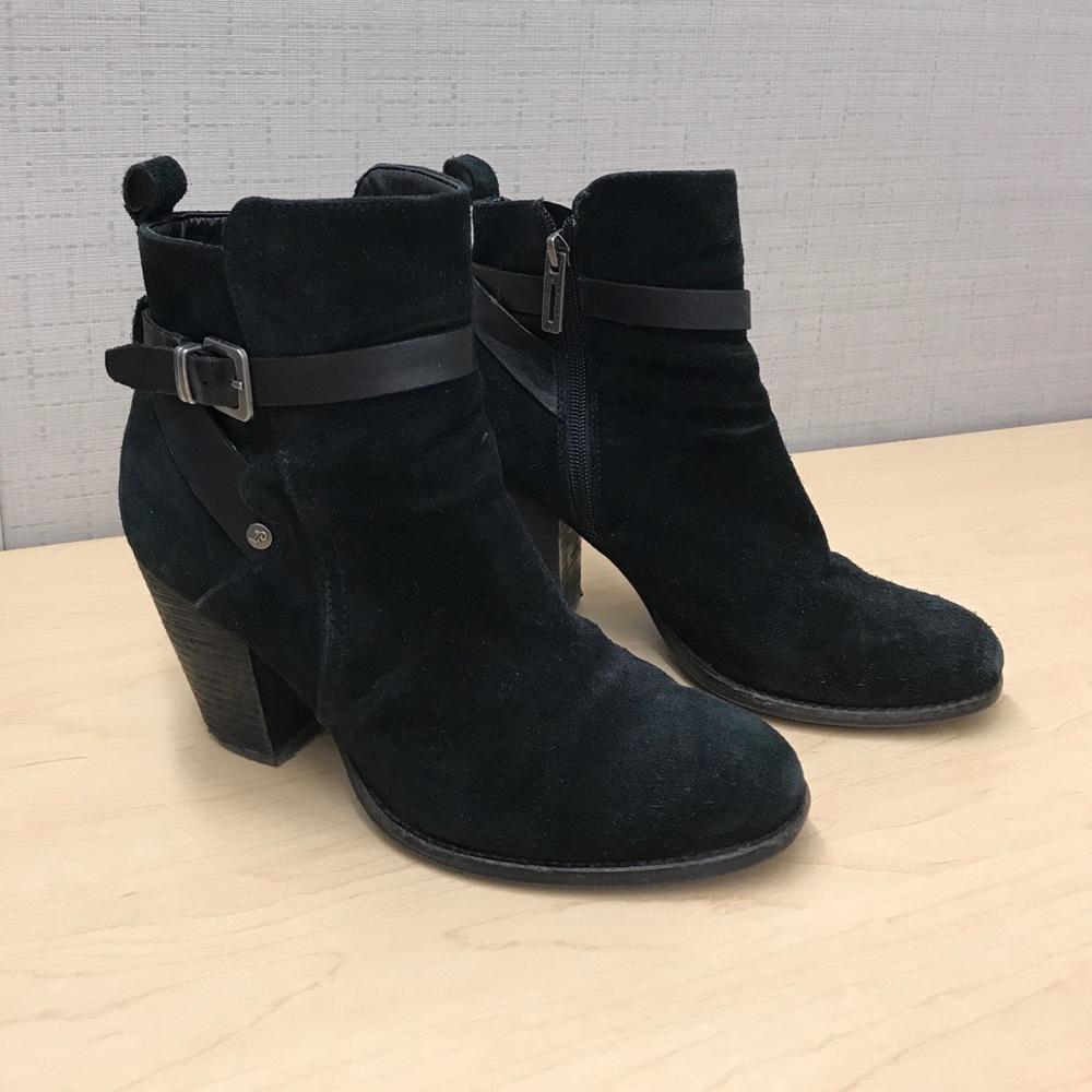 Black Suede Ankle Booties