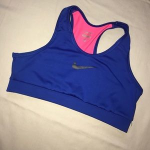 NIKE Pro Dri-Fir Blue and Pink Sports Bra