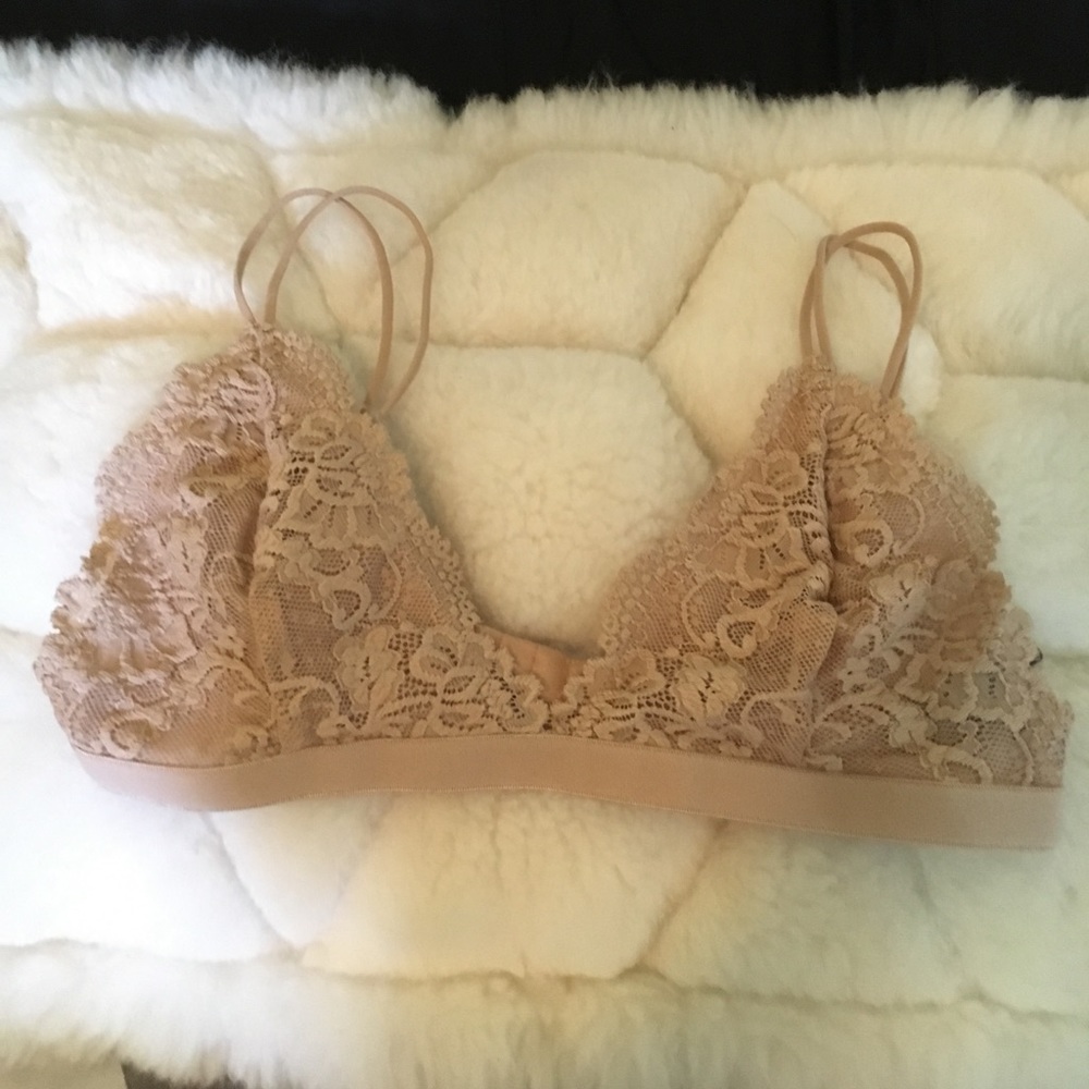 Nude double strap bralette