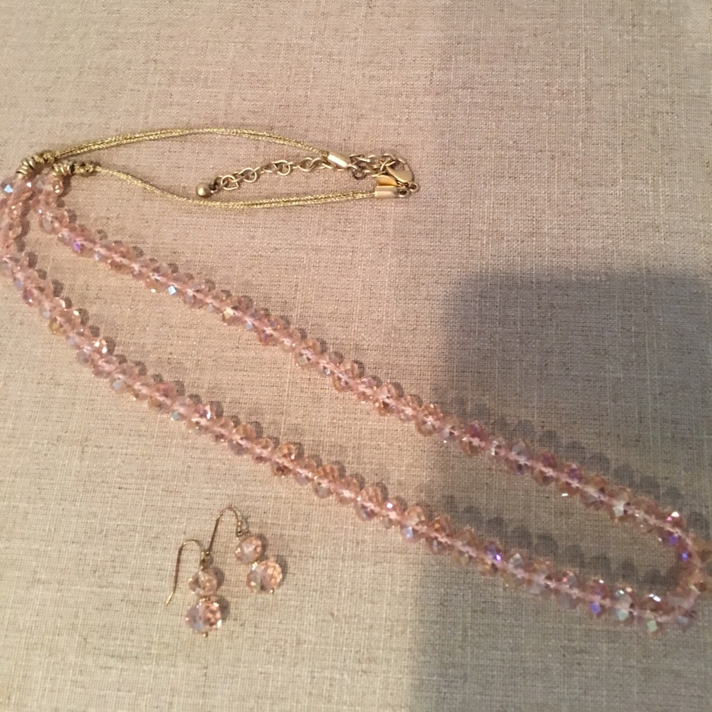 Matching necklace and earrings