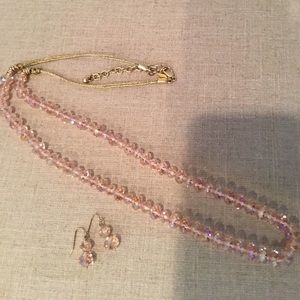 Matching necklace and earrings