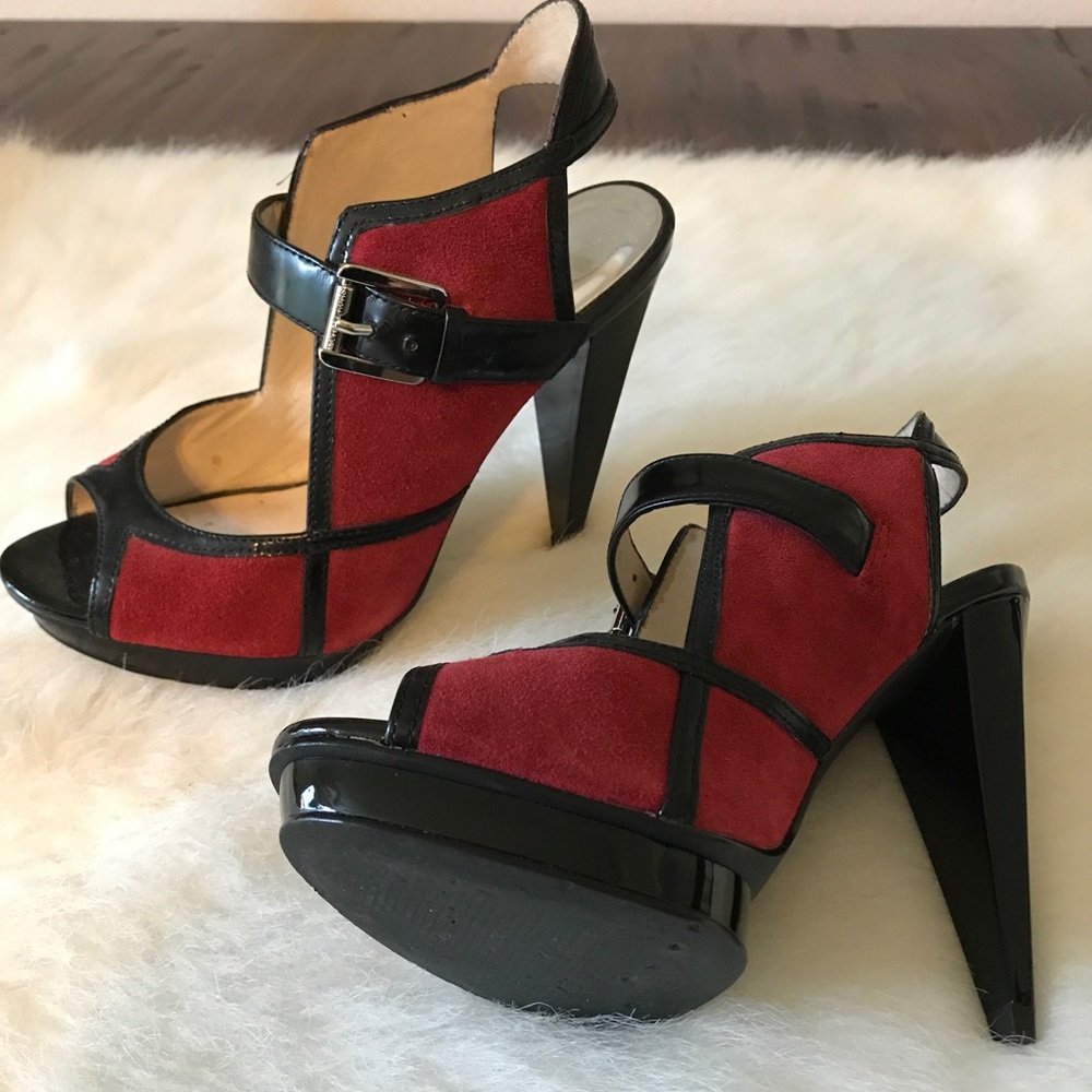 Red Suede Michael Kors heels