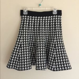 Black and white skater skirt