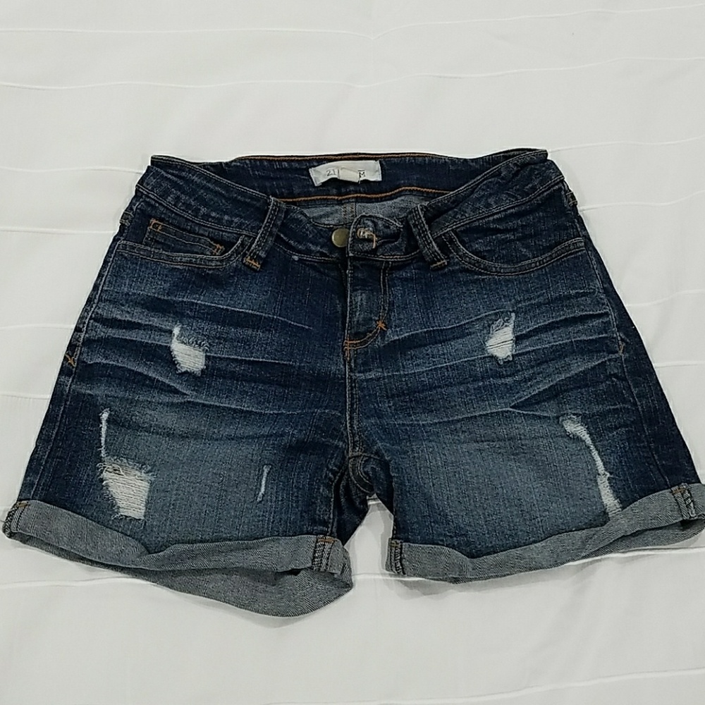 Distressed Jean shorts