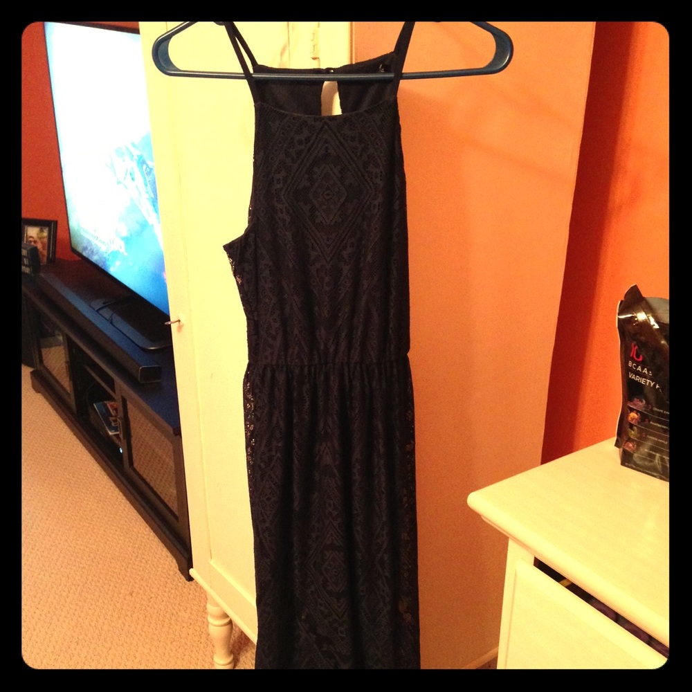 Navy lace dress