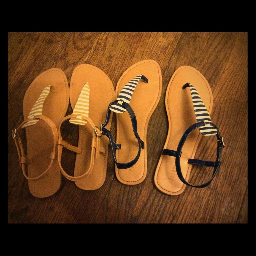 Forever 21 Striped Sandals Bundle