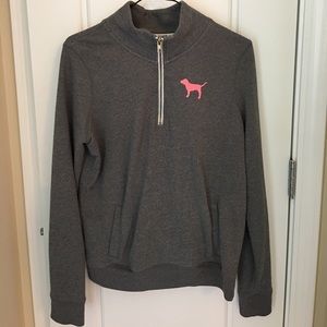 PINK Zip Up Pullover Sweater