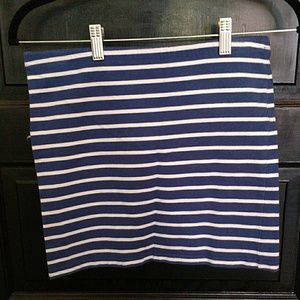 Bodycon blue and white striped skirt sz M