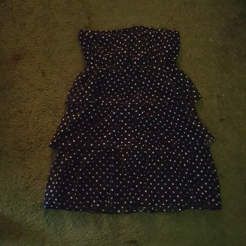 Polka dot ruffle dress