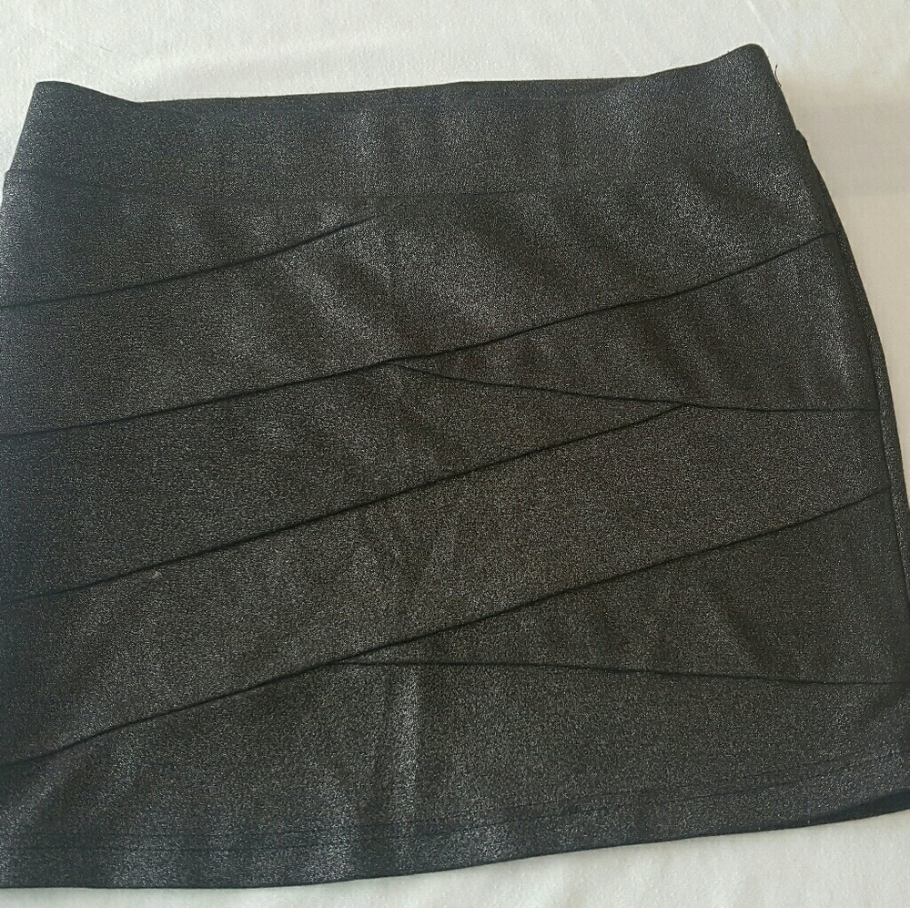 Black skirt with silver sparkle