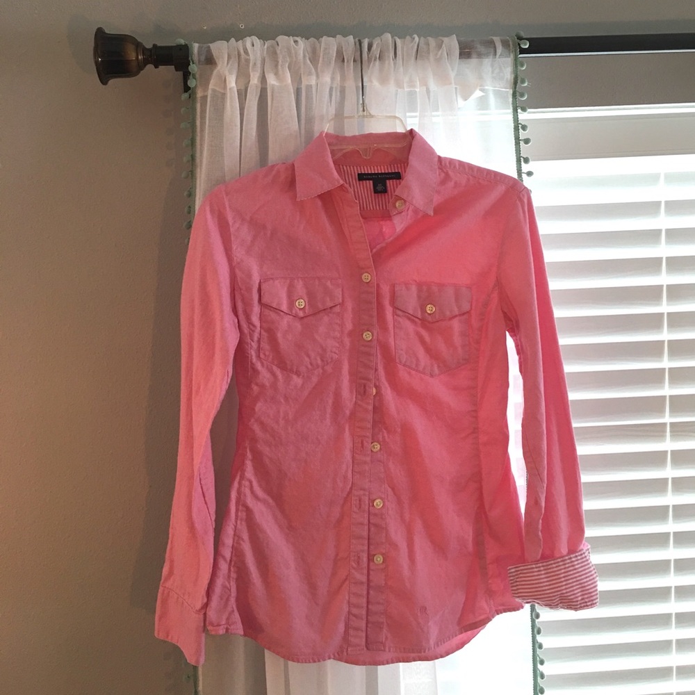 Pink Banana Republic button up