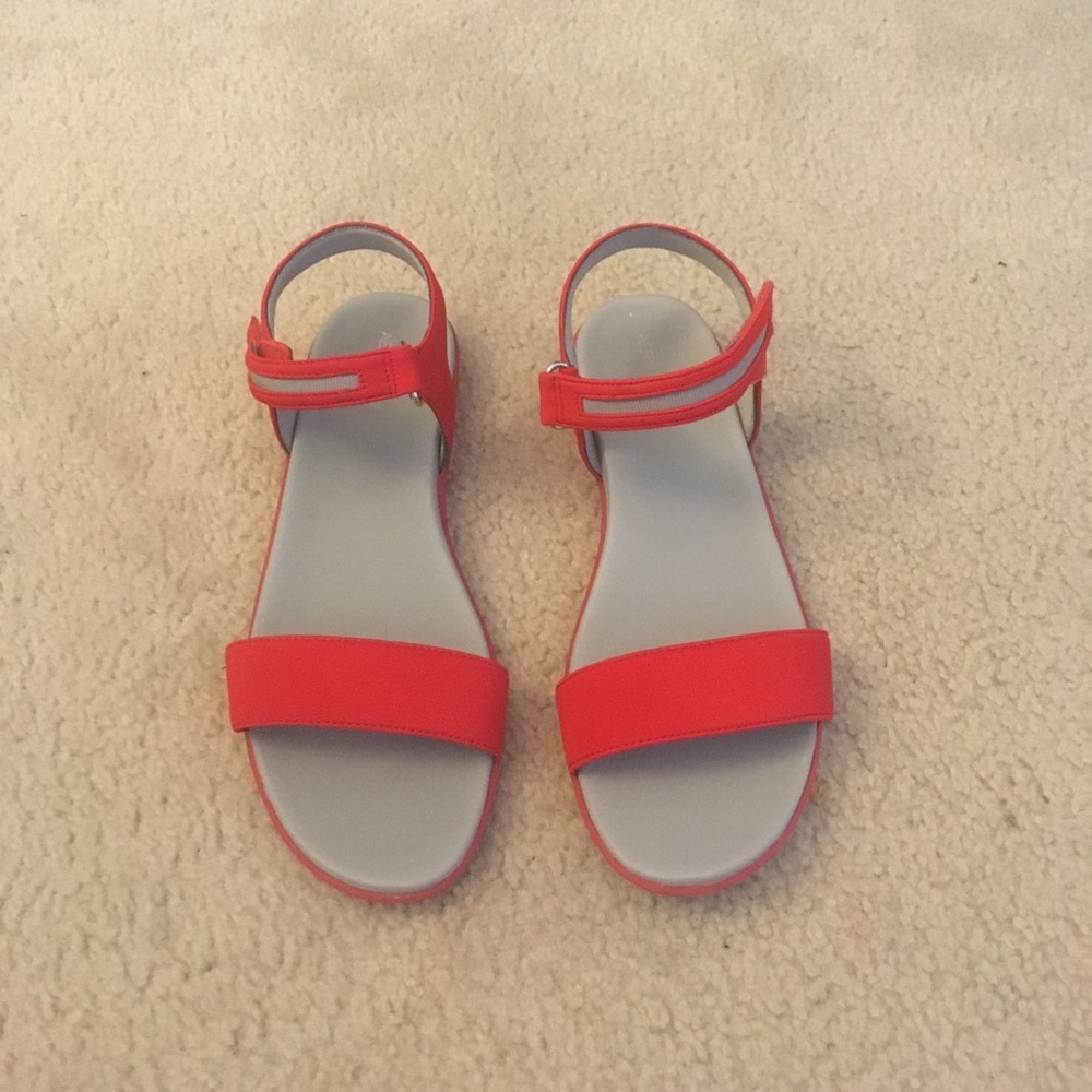 red sandals from aerosoles NEVER BEEN WORN!!!!