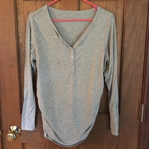 Motherhood Maternity gray long sleeve.