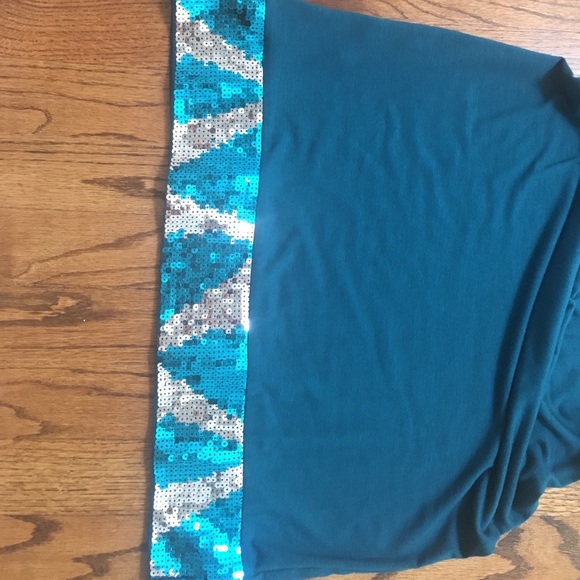 Turquoise sequin mini dress - Picture 4 of 4