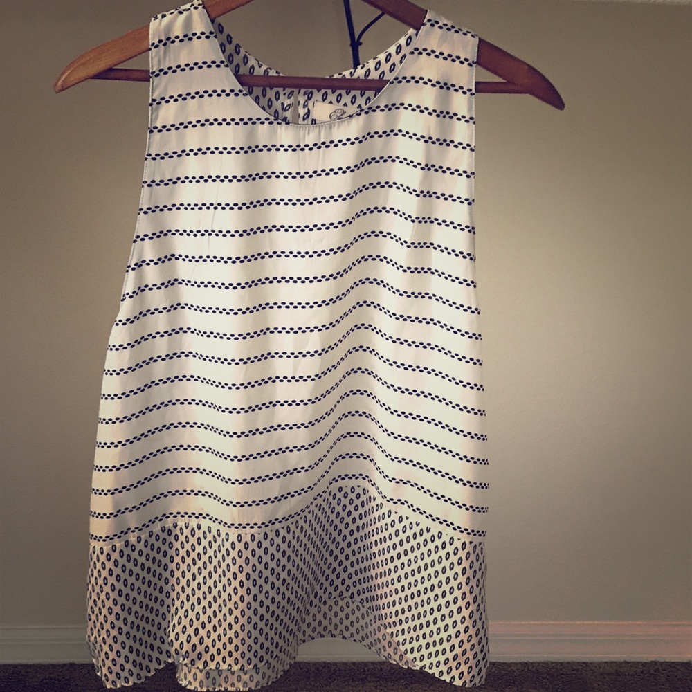 Black and white racerback tank