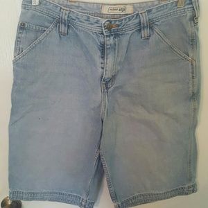 Light was denim shorts