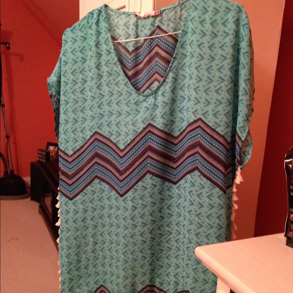 Swim cover up poncho