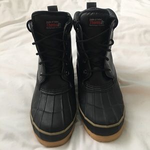 ThermoLite winter boots, black, sz 7 men/10 women