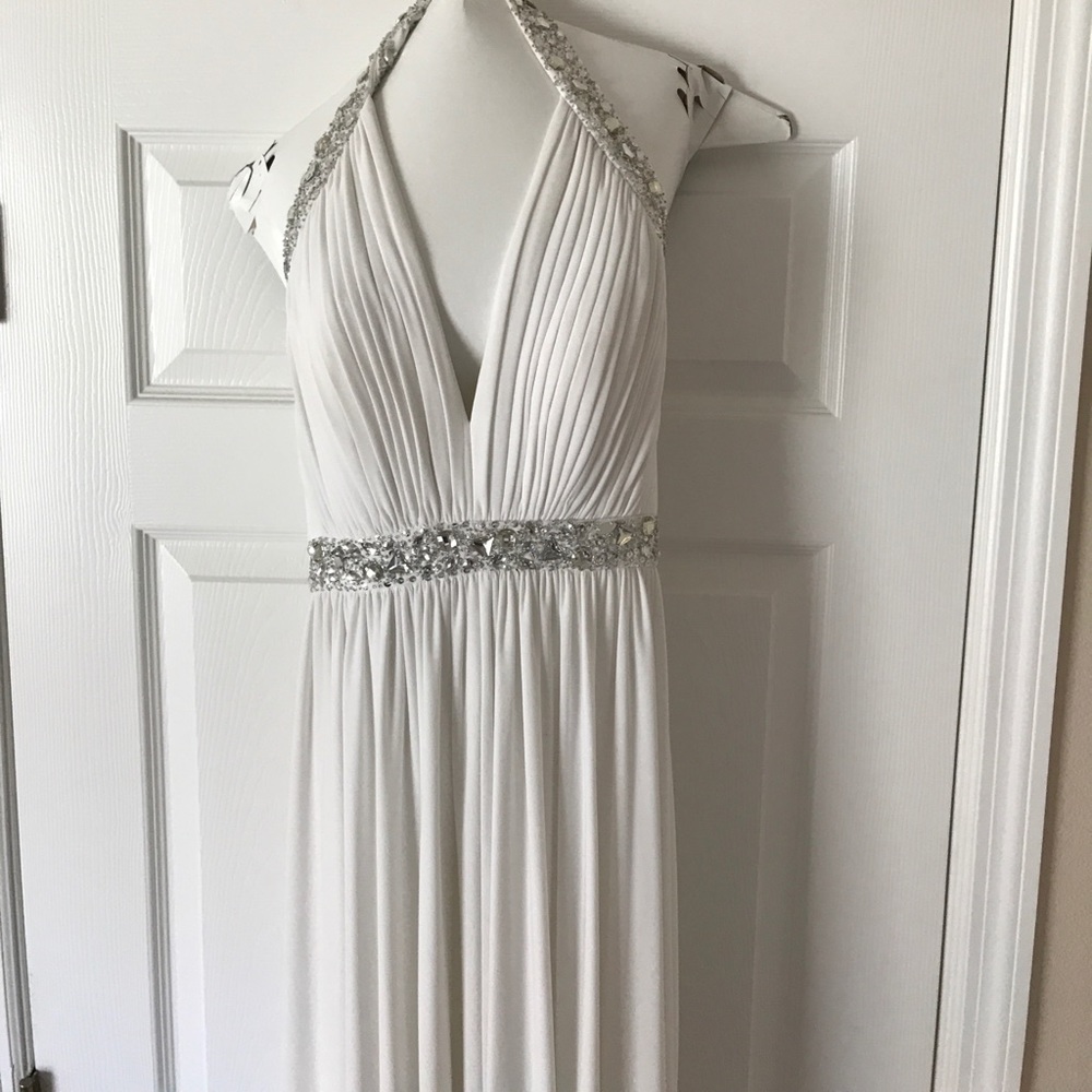 White prom dress