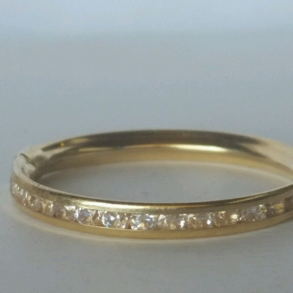Dainty 14k Yellow Gold Eternity Wedding Band 2 pc - Picture 9 of 12