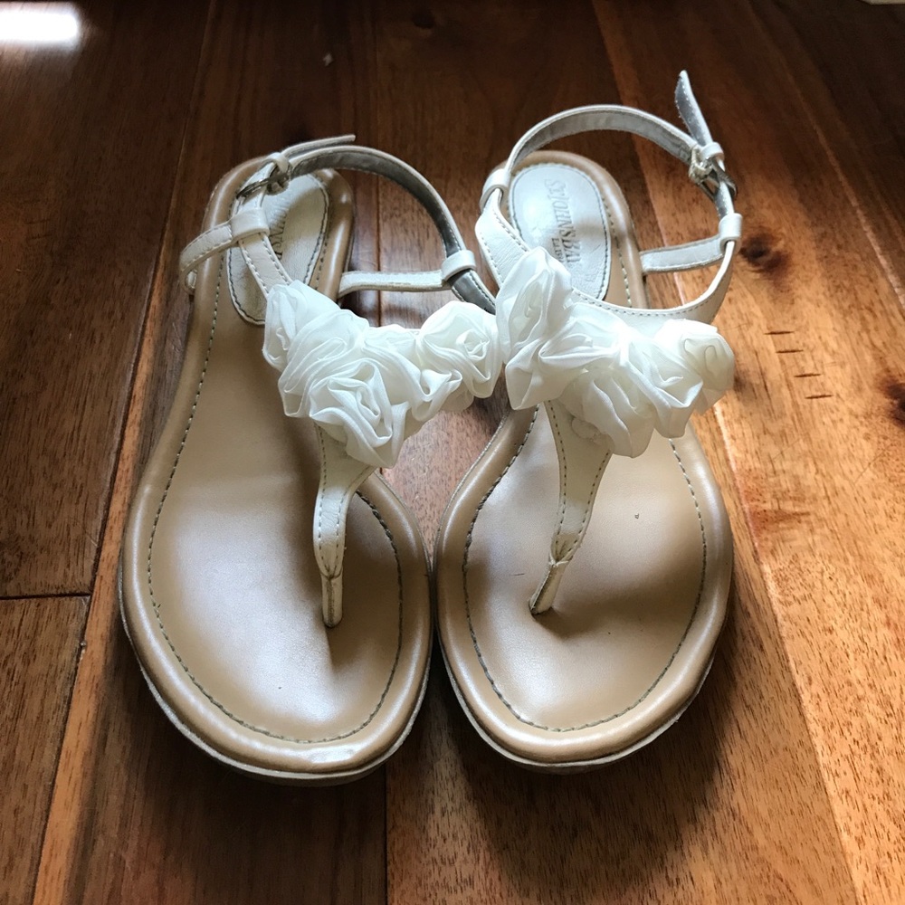 Flower T-Strap Sandals