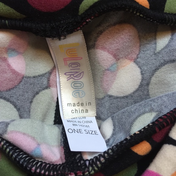 Lularoe OS Colorful Circle Leggings - Picture 3 of 4