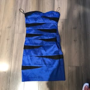 Blue black dress