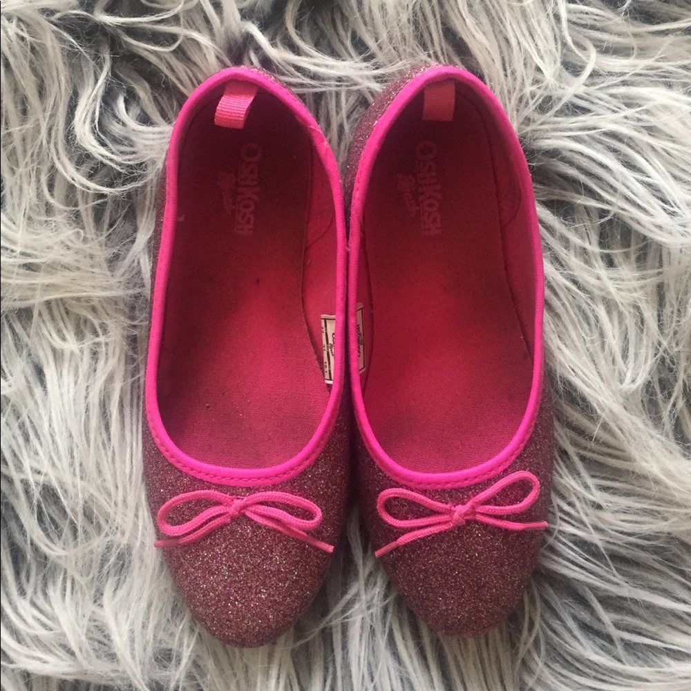 Osh Kosh B'gosh pink glitter flats