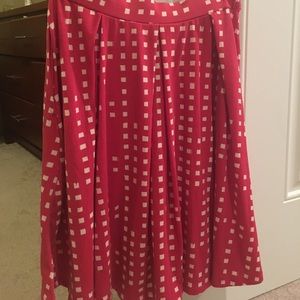Lularoe Madison pink checked skirt