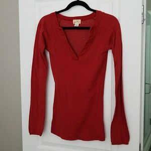 Anthro red long sleeve Anthro red long sleeve