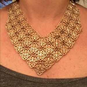Gorgeous gold bib necklace
