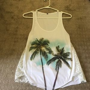 Tillys palm tree tank top