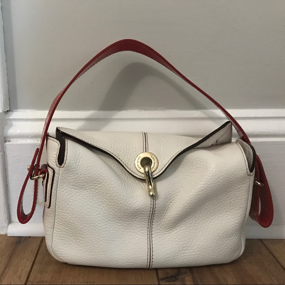White Leather kate spade handbag